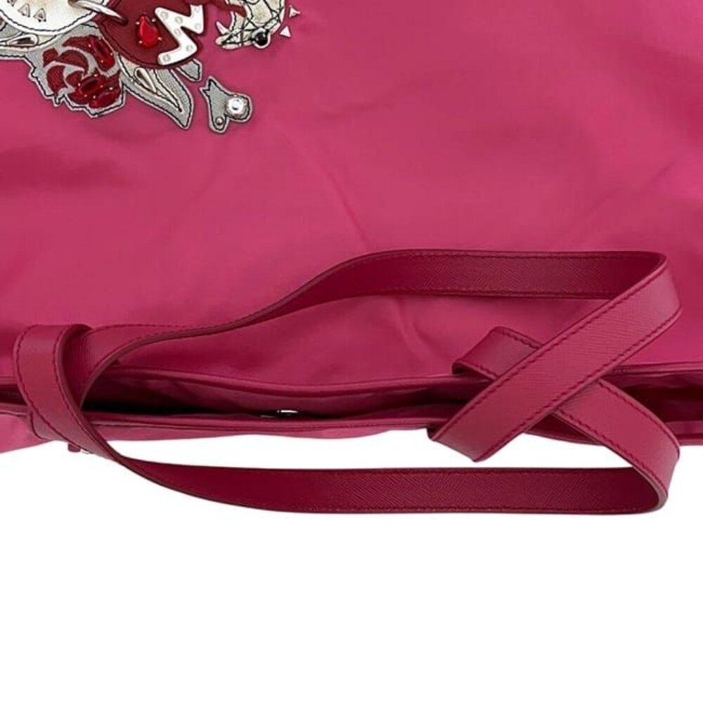 Prada Tote Bag Pink Tessuto B4605 C Nylon - Picture 10 of 10